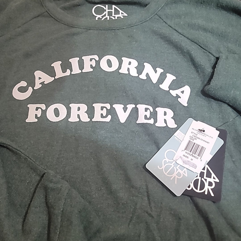 Chaser Size M Green California Forever Pullover NWT