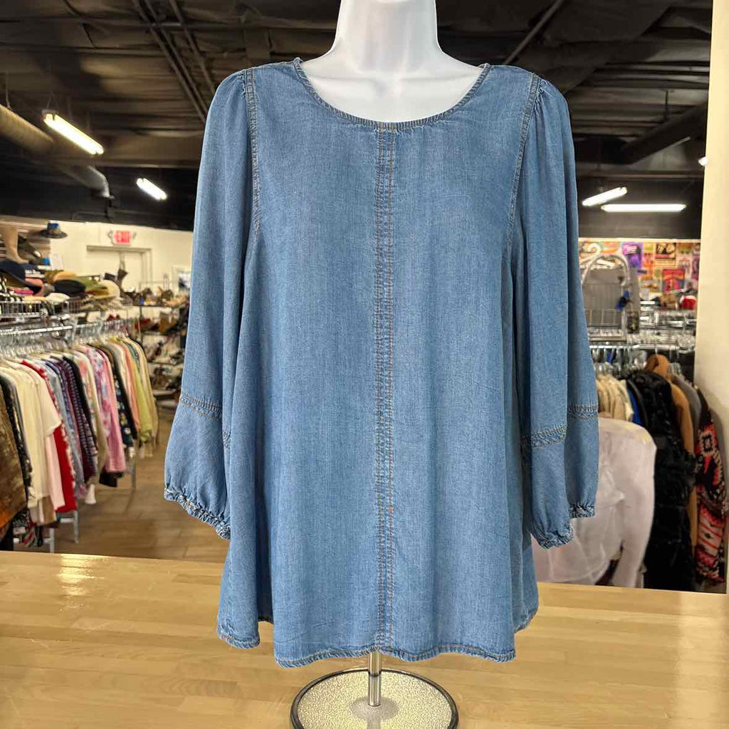 Alice Blue Size M Blue Preloved Blouse LS