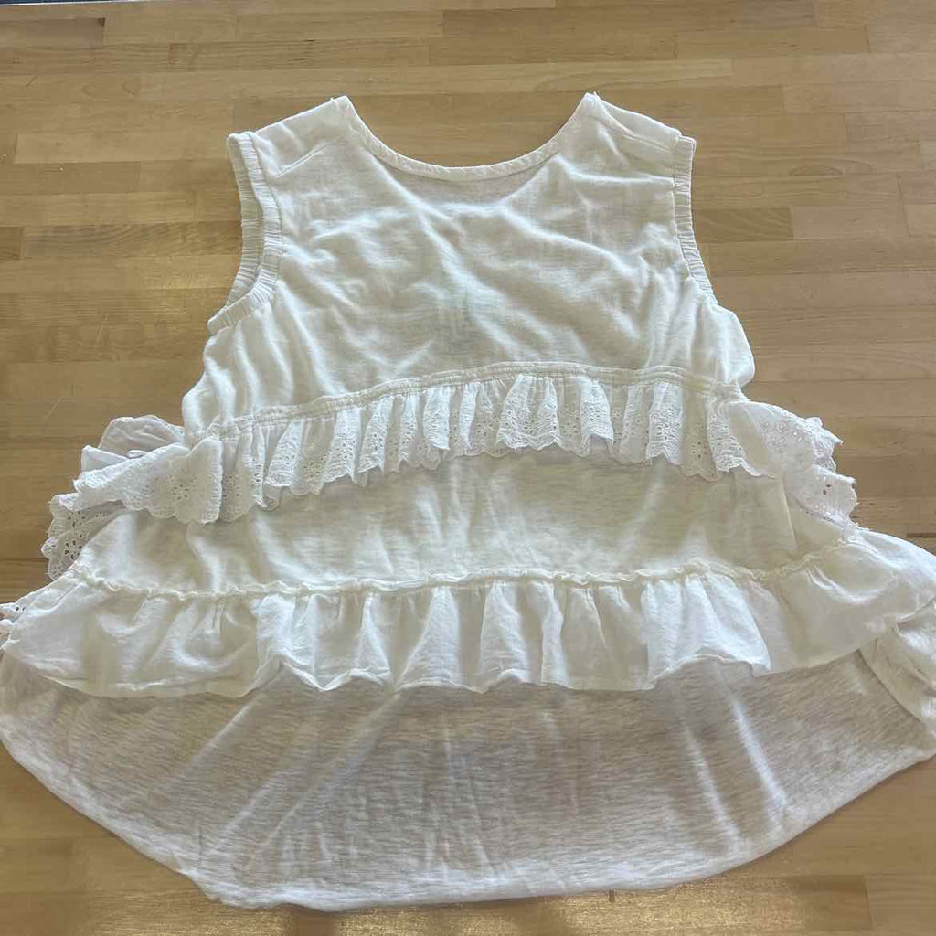 Free People Size XS White Cotton Preloved Tunic