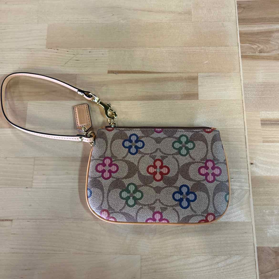 Coach Brown Wristlet