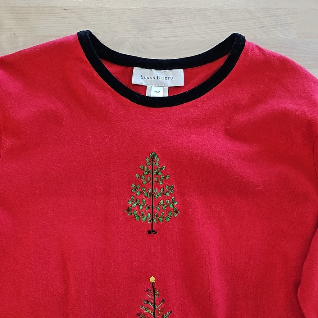 Susan Betro Size 1X Red Longsleeve