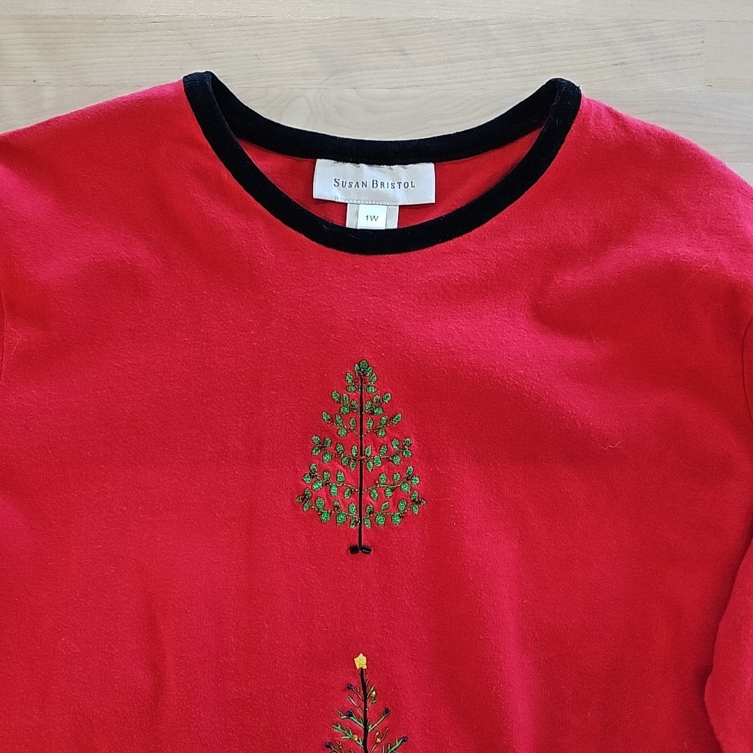 Susan Betro Size 1X Red Longsleeve