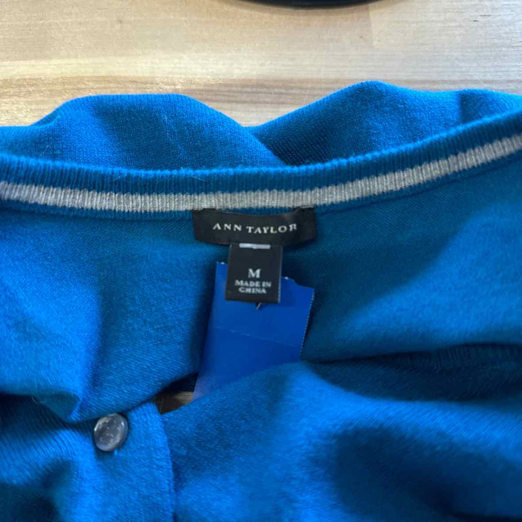 Ann Taylor Size M Blue Cardigan