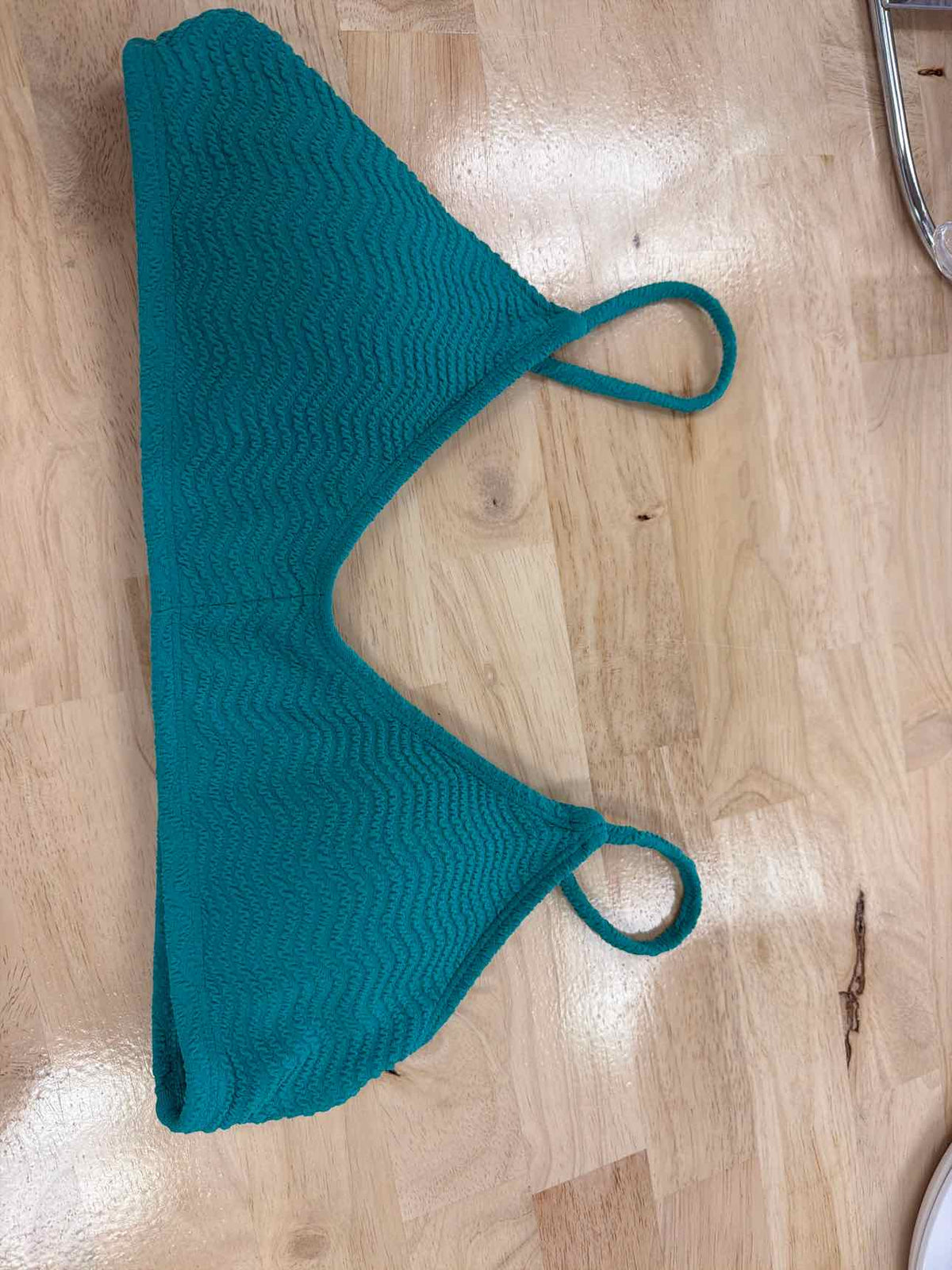 Hurley Size L Green Ribbed New Swimsuit Bottom/Top