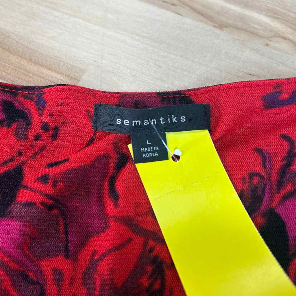 Semantiks Size L Red Preloved Blouse LS