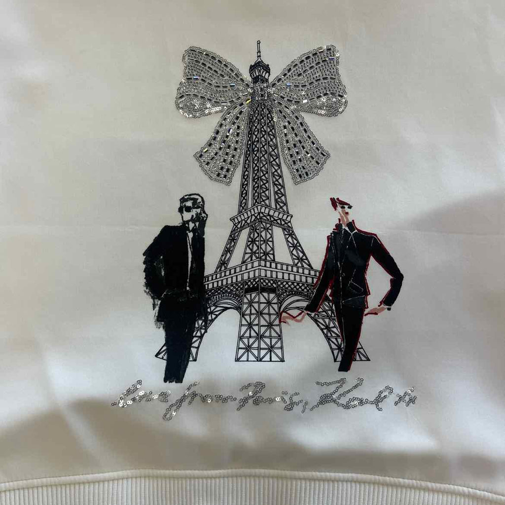 Karl Lagerfield Size S White Preloved Sweatshirt