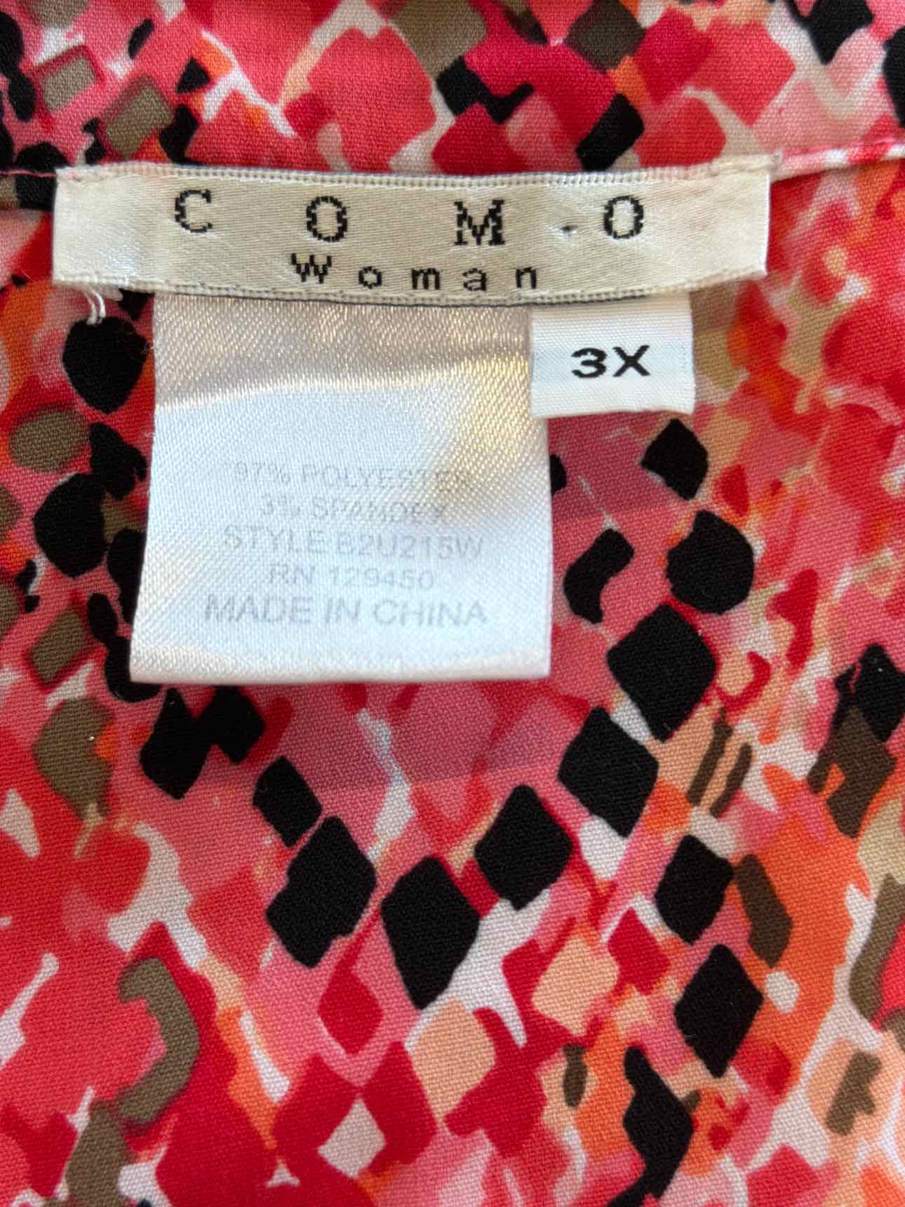 Como Size 3X Pink Long Sleeve