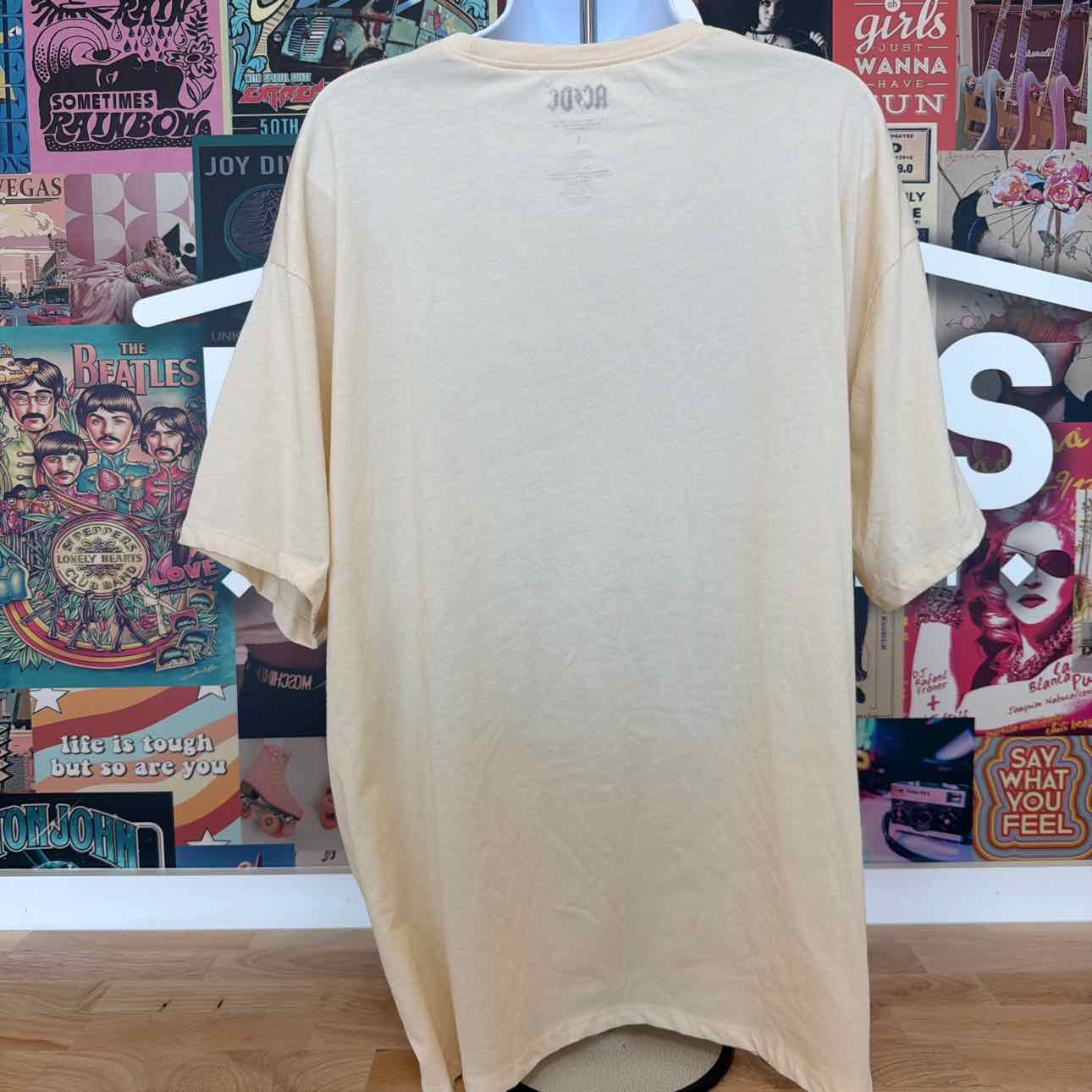 ACDC Size L Acdc Leopard T-Shirt - Bleached Sand