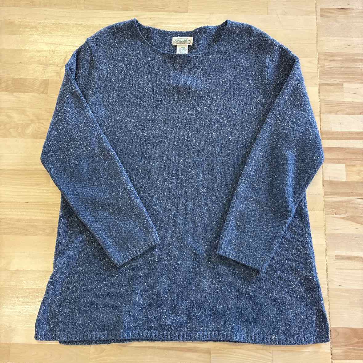 St John's Bay Size L Blue Sweater