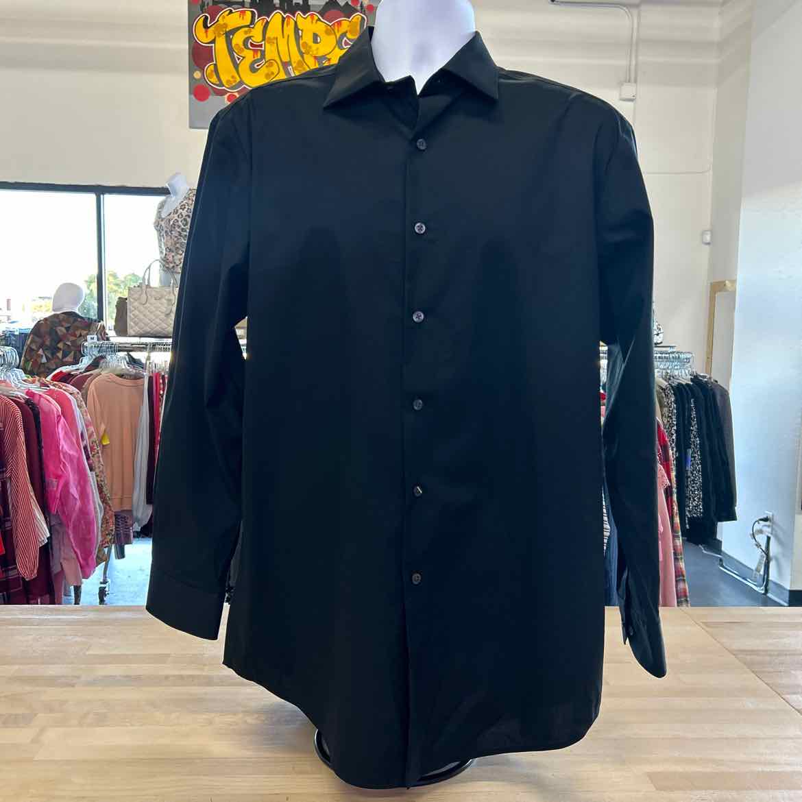 Alfani Mens Classic Button Down Dress Shirt