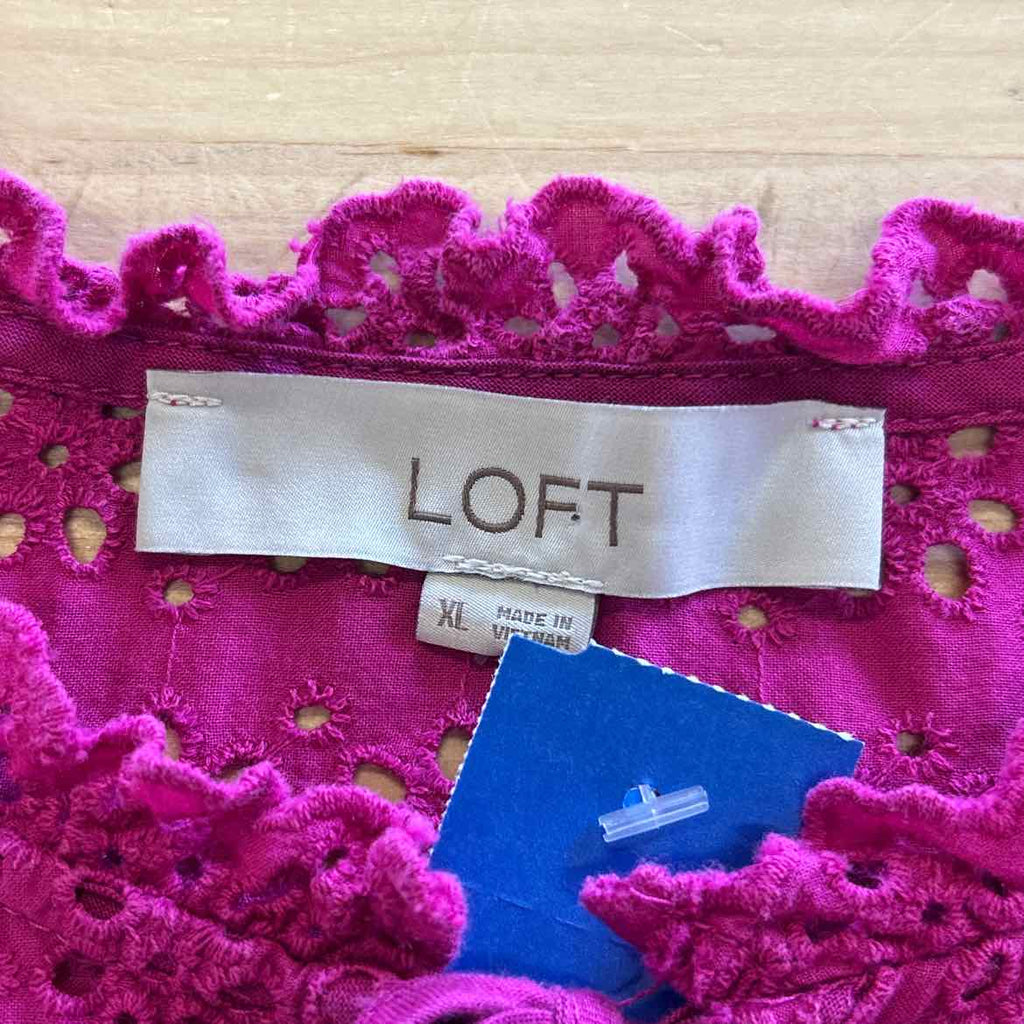 Loft Size XL Pink Preloved Blouse SS