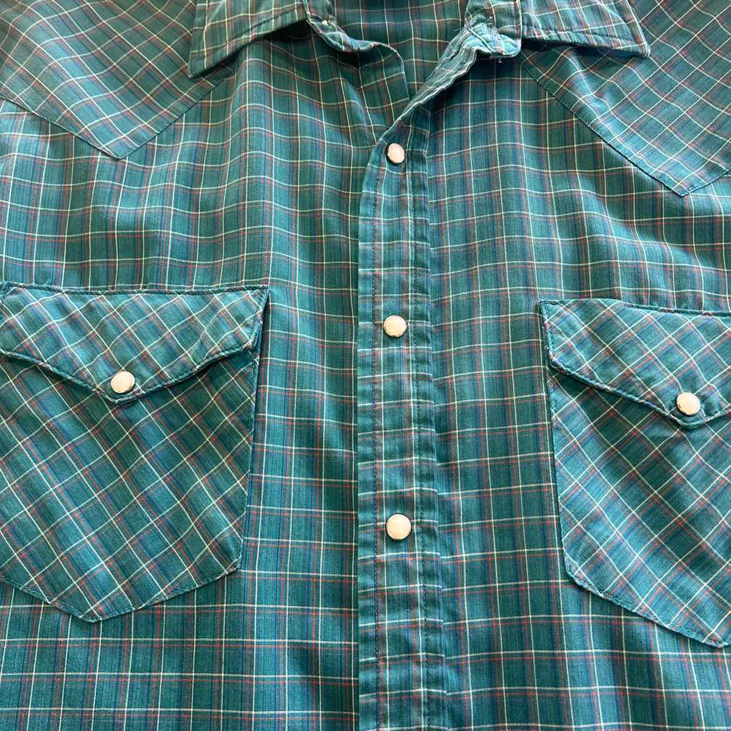 Holt Size XL Teal Preloved MENS Button Down Shirt
