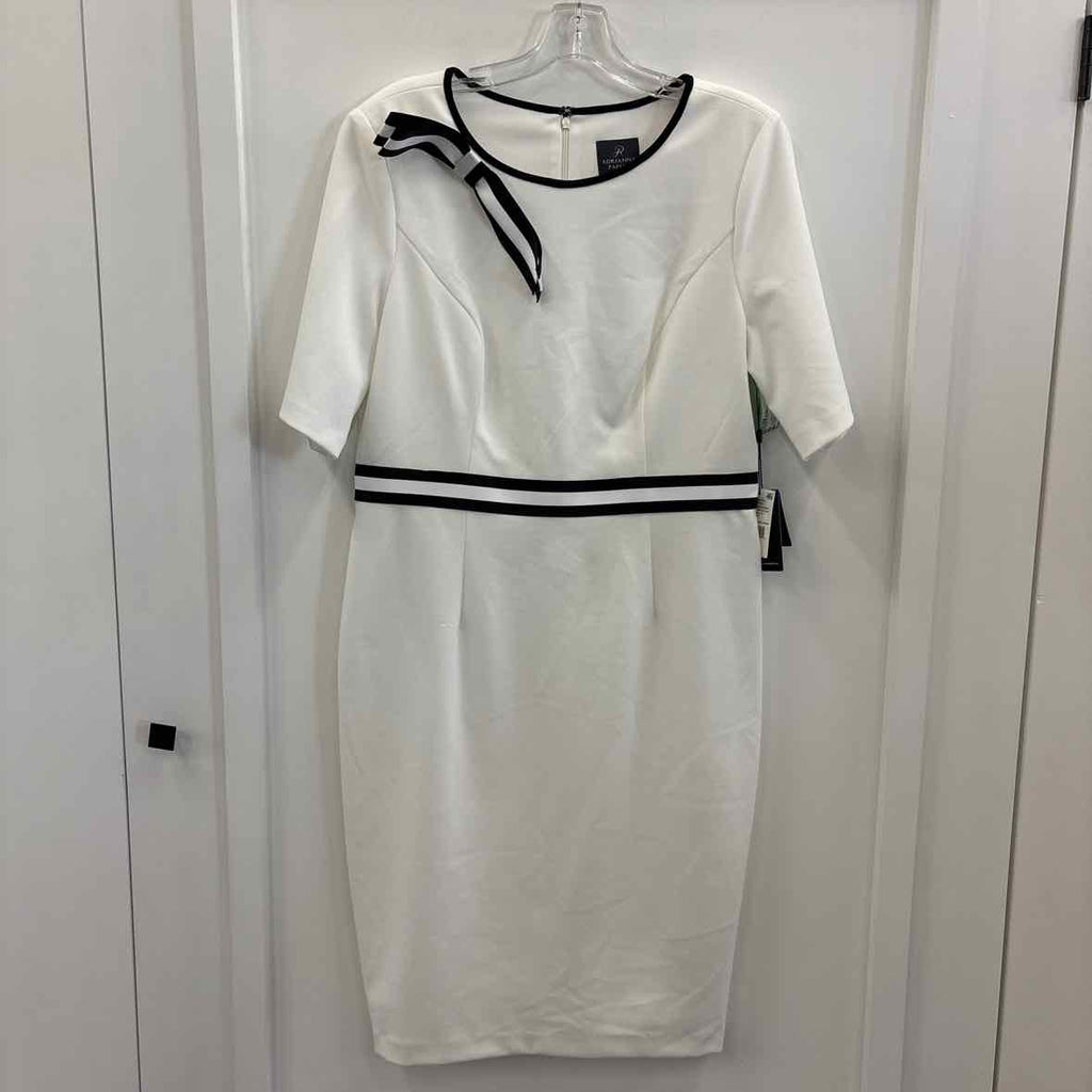 Adrianna Papell Size 14 White & Black New Dress