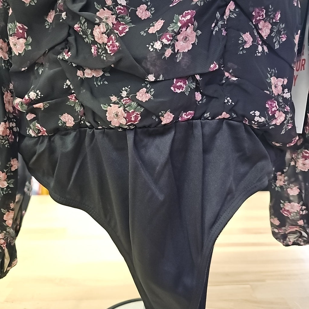 Celebrity Pink Juniors' Ruched Long-Sleeve Bodysuit