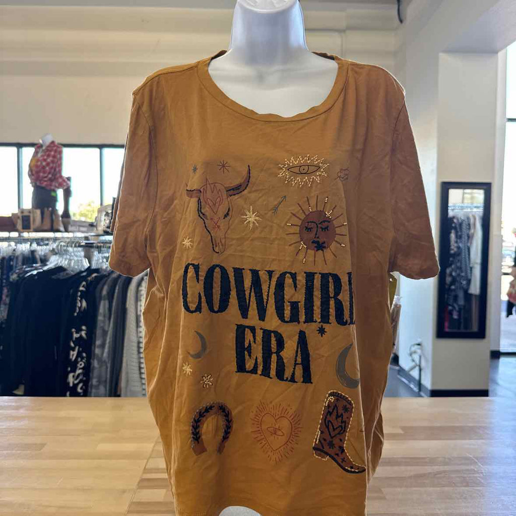 Lucky Brand Size XXL Tan T-shirt