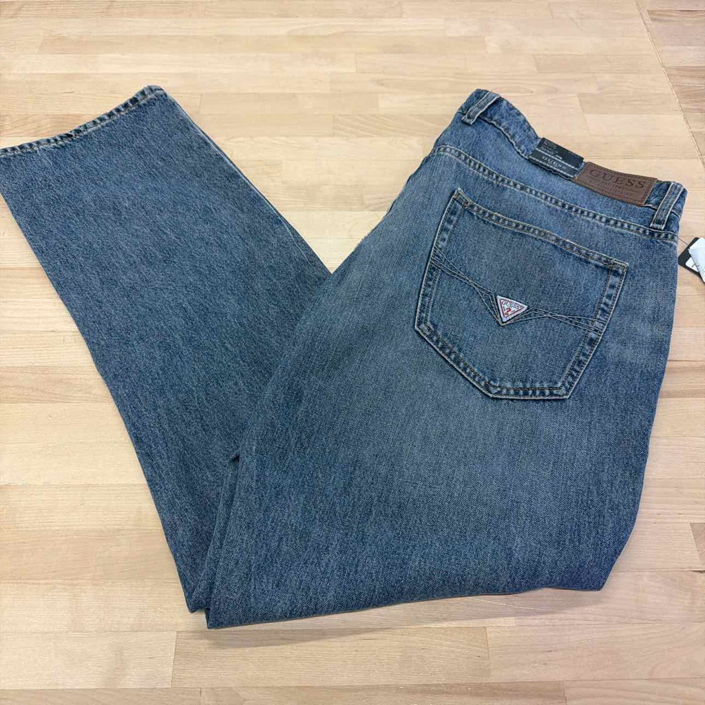 Guess Size 38x32 Blue Denim New Jeans