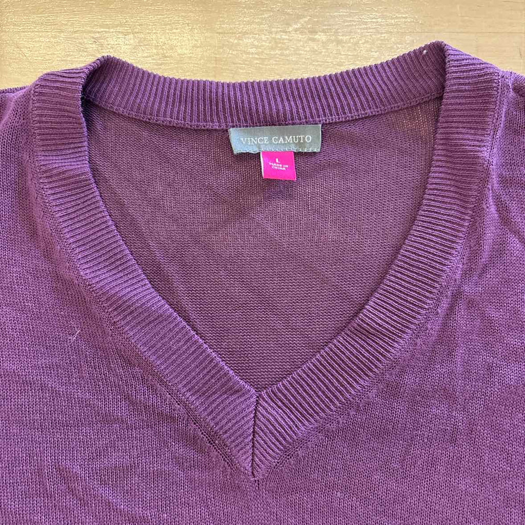 Vince Camuto Size L Purple Blouse