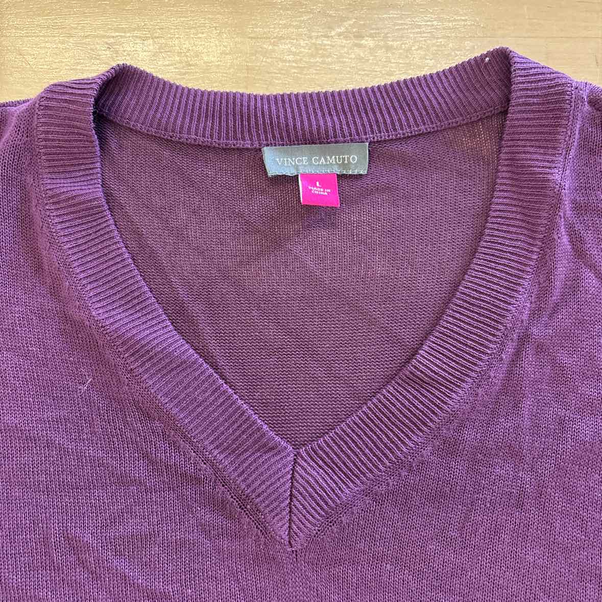 Vince Camuto Size L Purple New Blouse SS