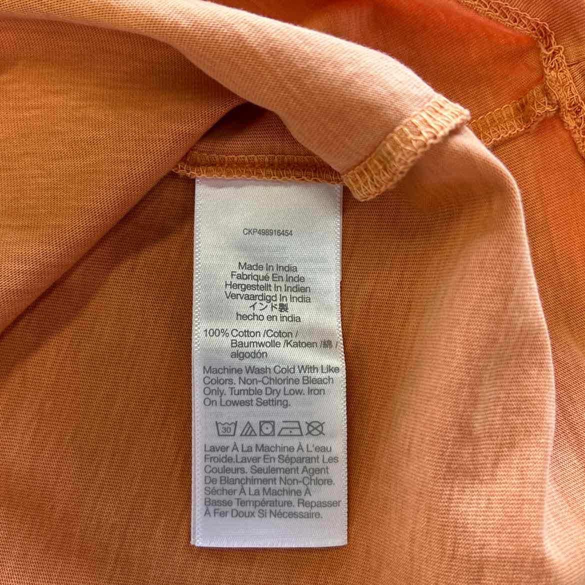Madewell Size M Orange Preloved Shirt