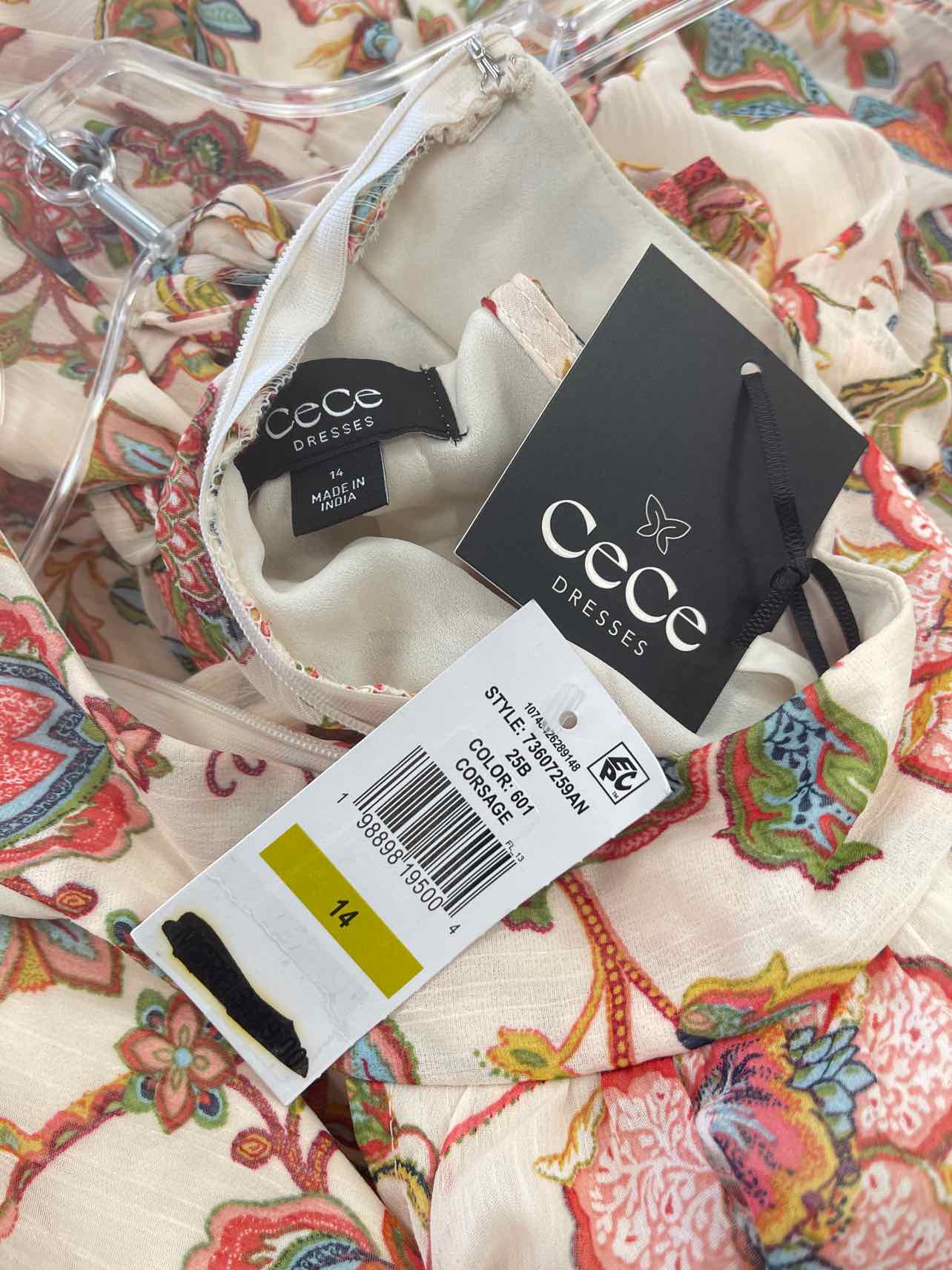 CeCe Size 14 Peach New Dress