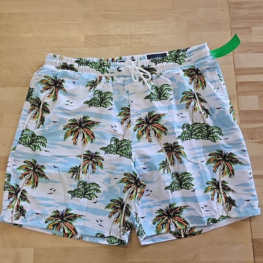 Club Room Men's Scenic Beach 7" Swim Shorts