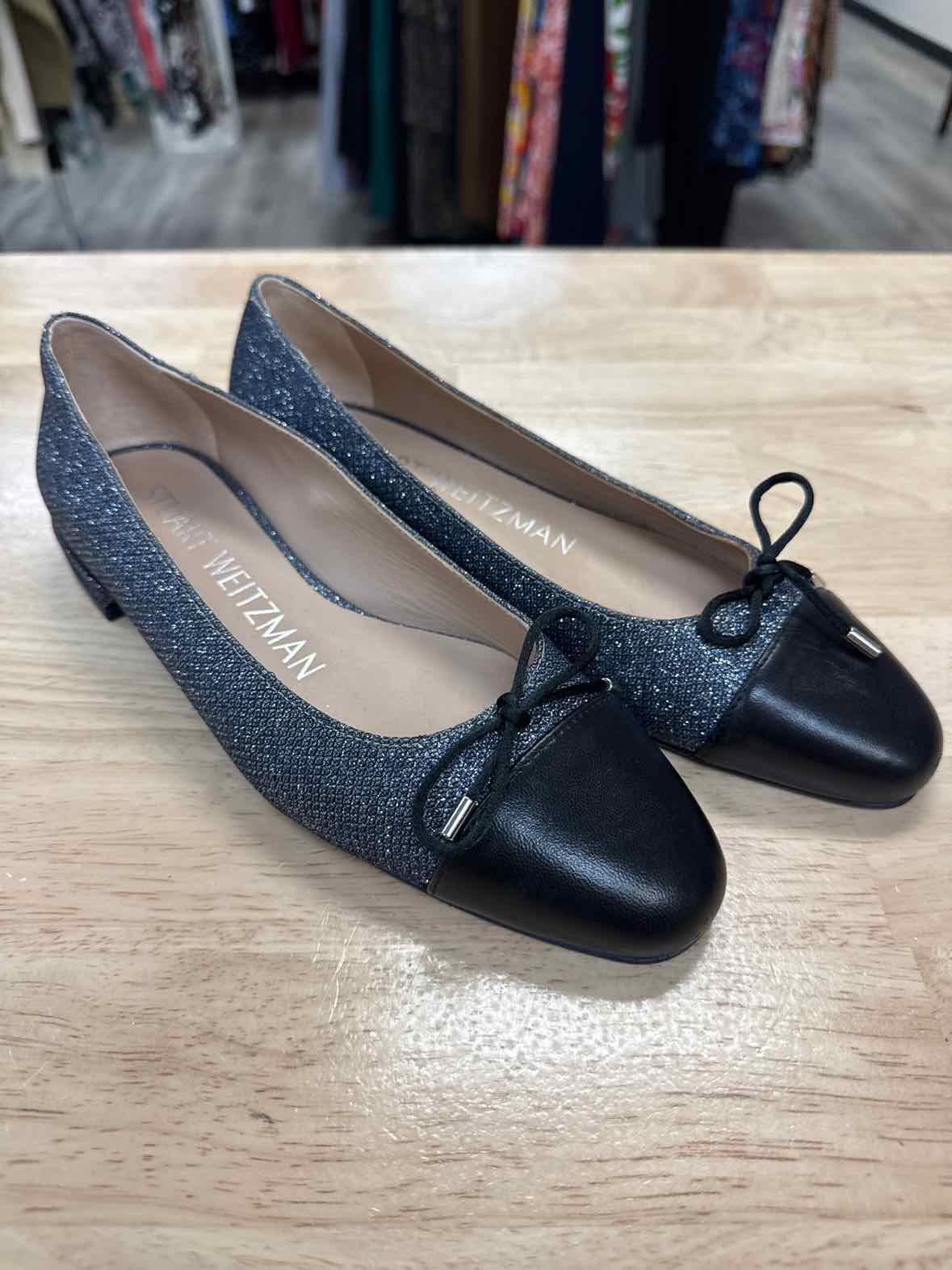 Stuart Weitzman Size 6 Silver Glitter NWOT Flats