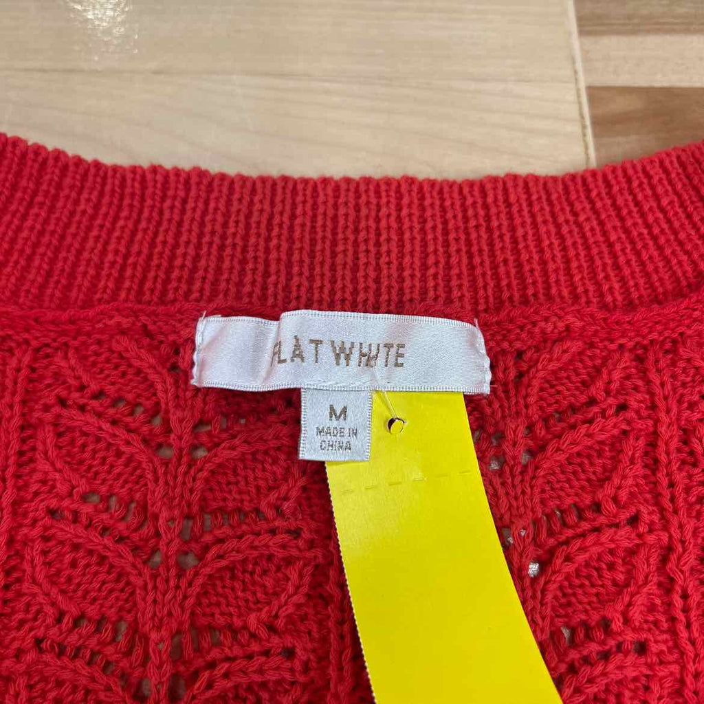 Flat White Size M Orange Preloved Sweater