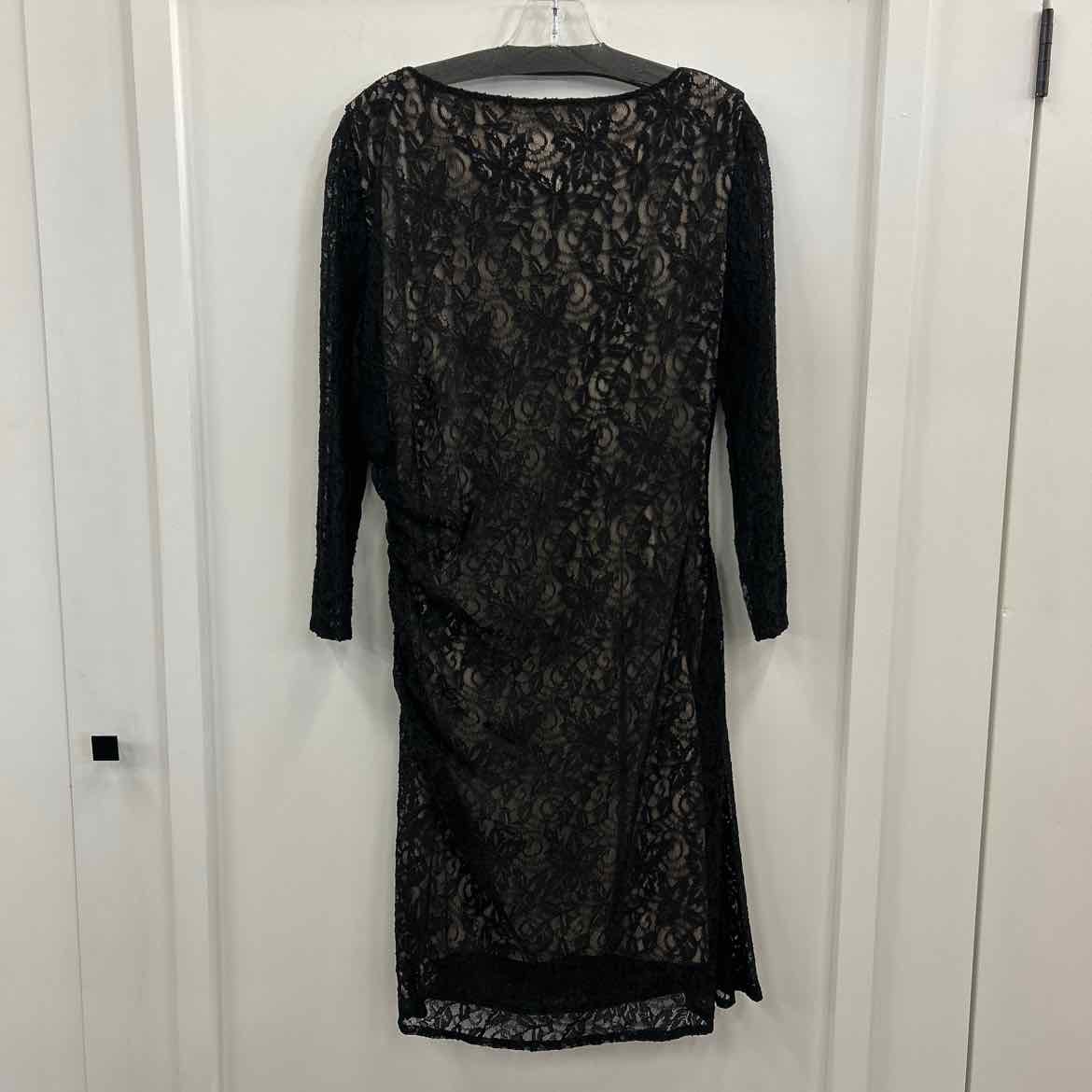 Tahari Size 12 Black Lace Dress