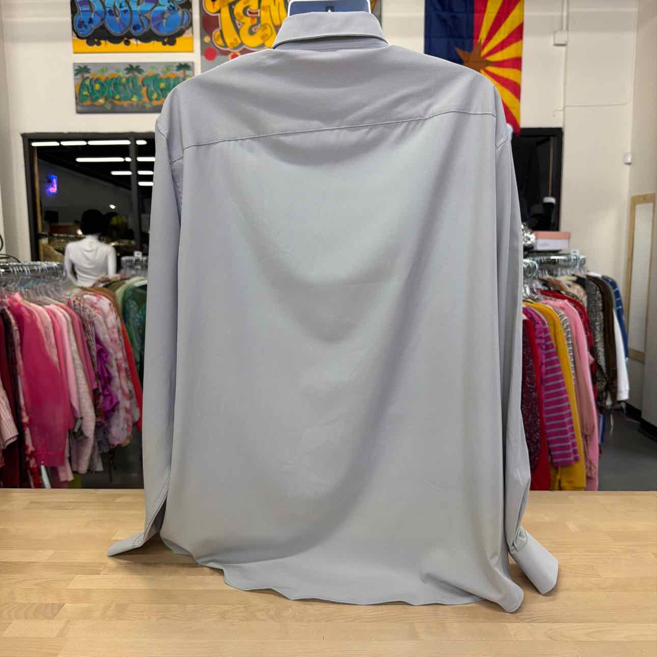 Alfani Mens Travel Ready Button Down Dress Shirt