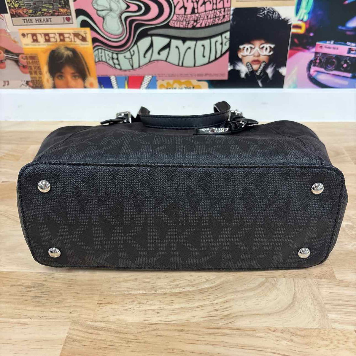 Michael Kors Black Leather Totes