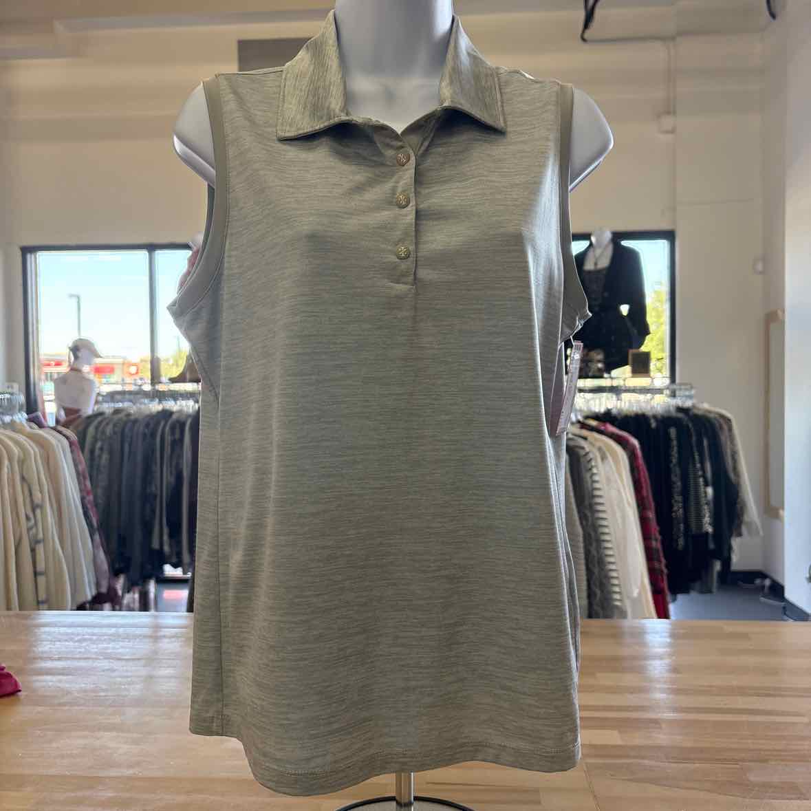 Izod Size M Gray Polo