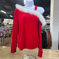 Vidussa Size M Red & white Velvet Shirt