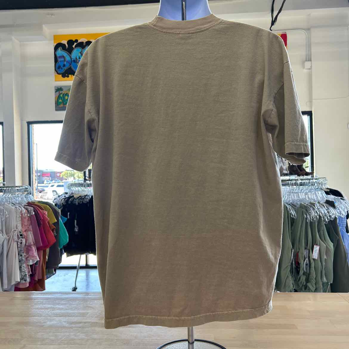 Size XL Tan Preloved MENS T-shirt