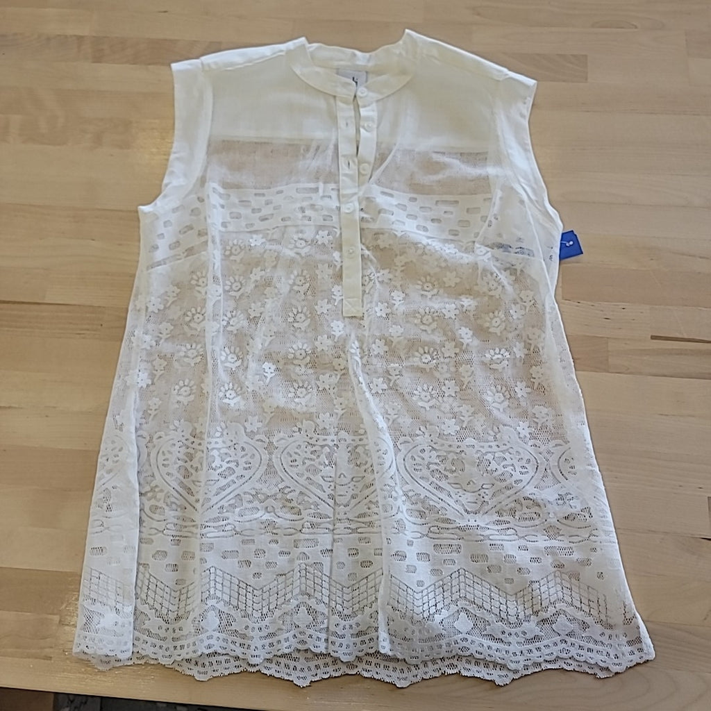 Cabi Size S White Sleeveless