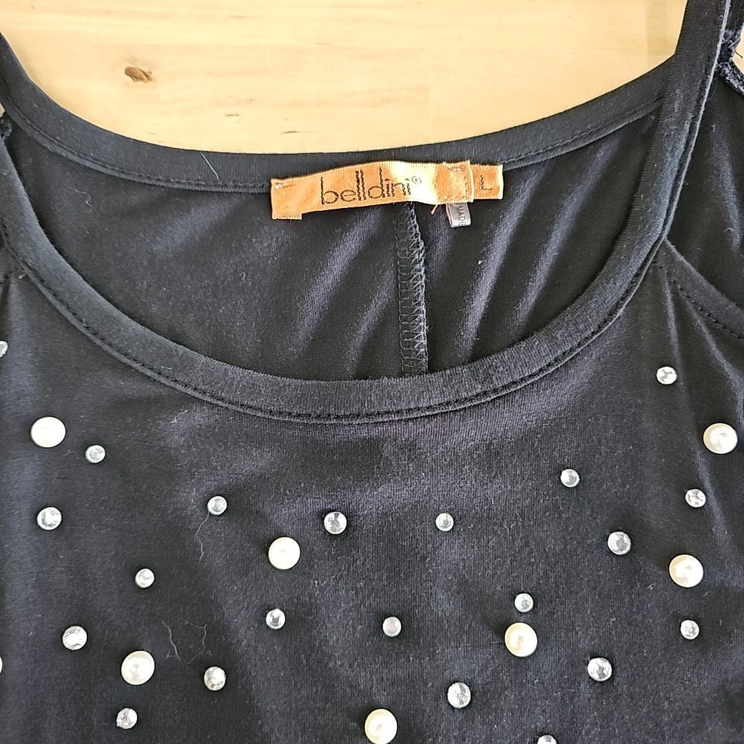 Belldini Size L Black Blouse