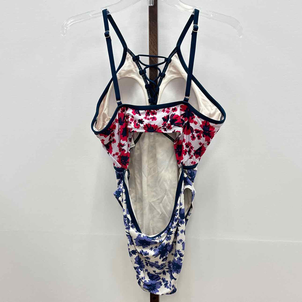 Gibson Latimer Size L Blue Red New Swimsuit