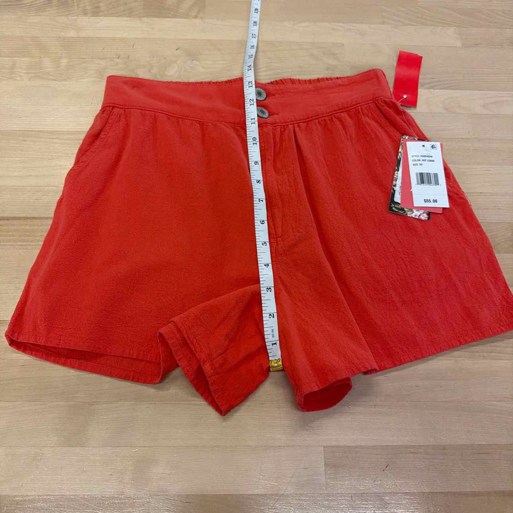 Hurley Size XS Makena Hot Coral Shorts