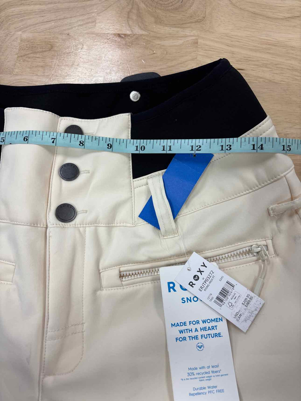 Roxy Size M Roxy Snow Pants Rising High - Buttercream