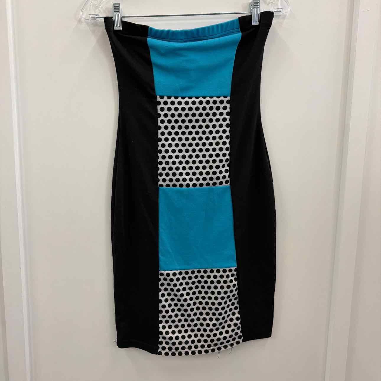Connection 18 Size M Black/Blue Polyester Preloved Dress