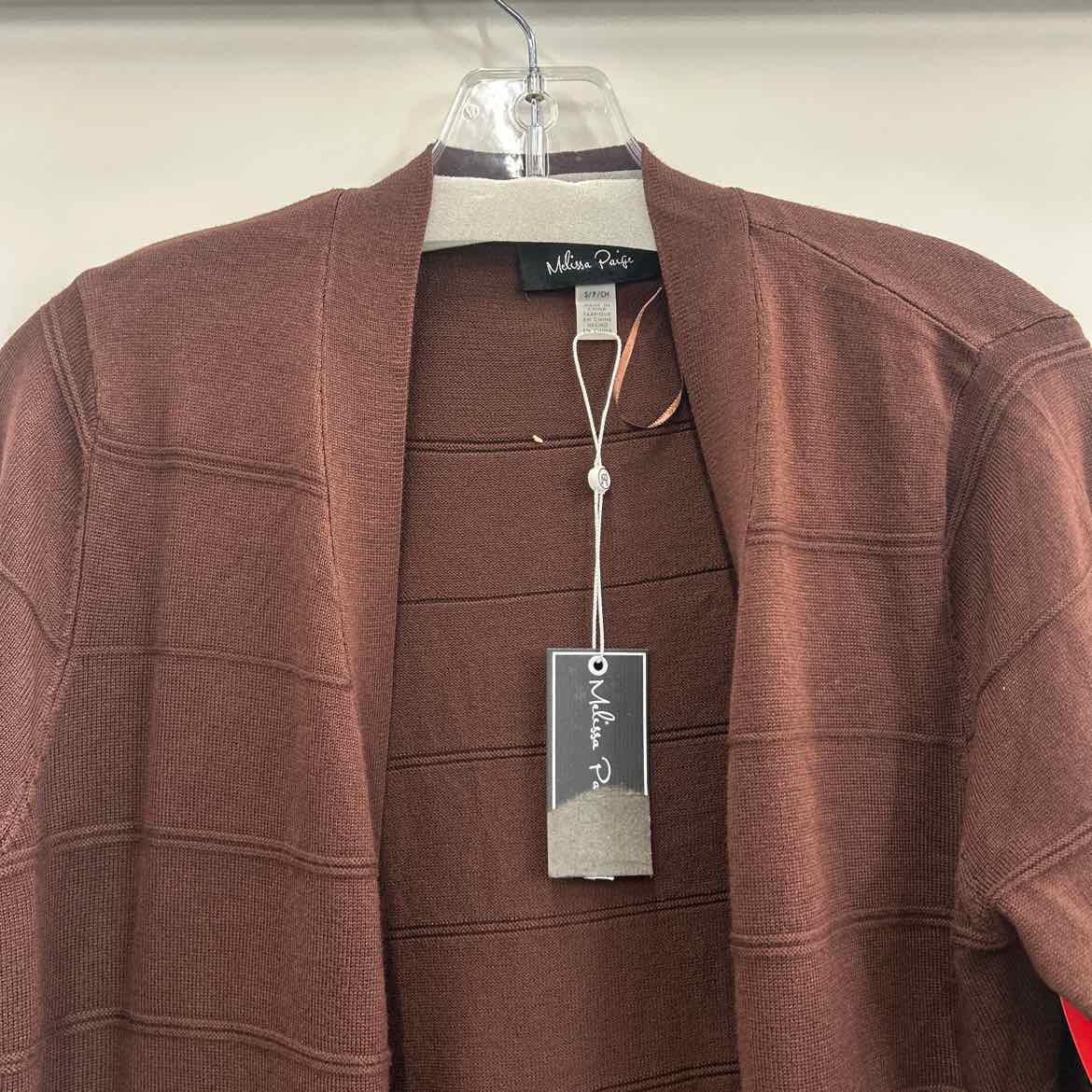 Melissa Paige Women's Ribbed Open-Front Long Cardigan