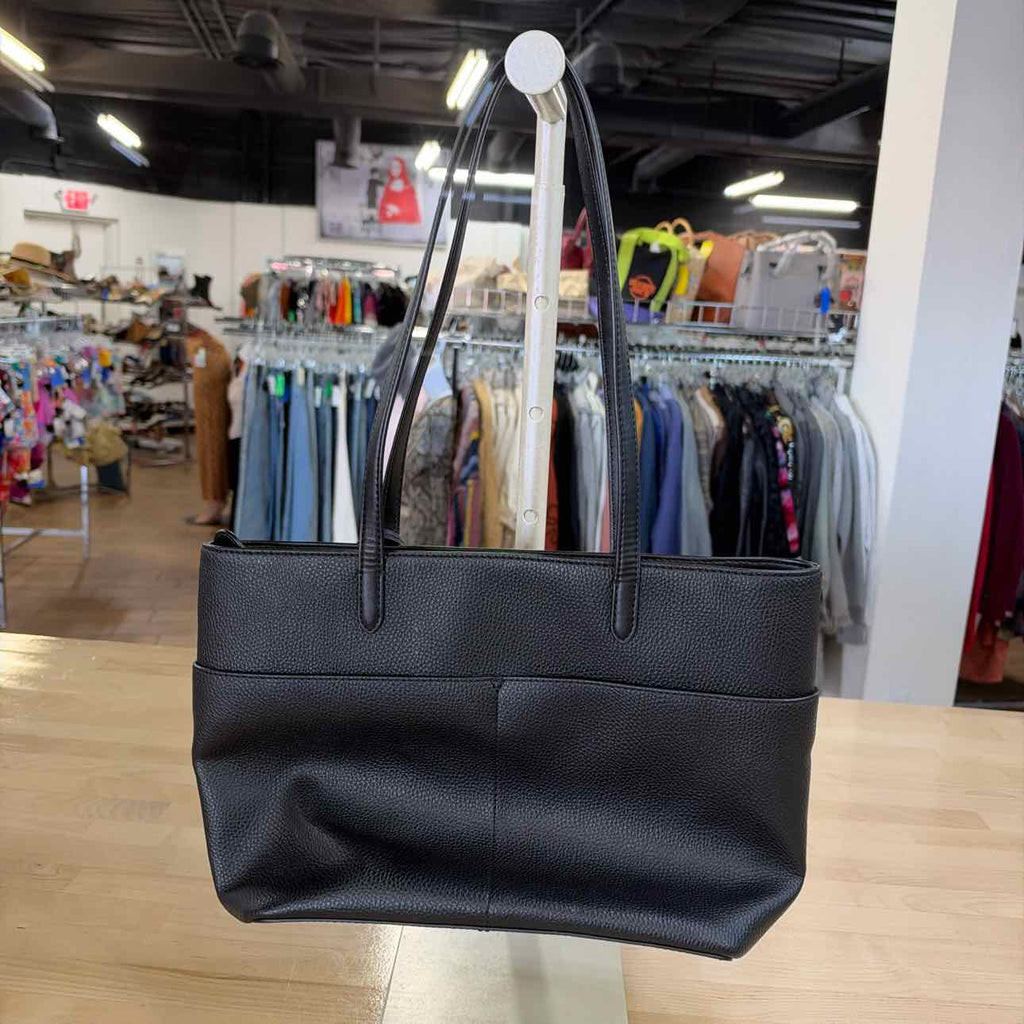 Michael Kors Black Tote Pebbled Leather Totes