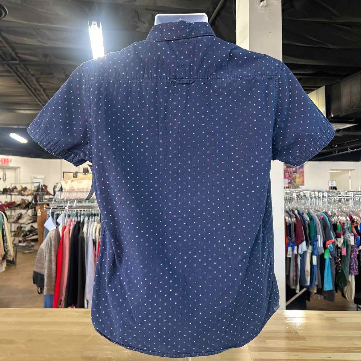 MBX Size S Blue Preloved MENS Button Down Shirt