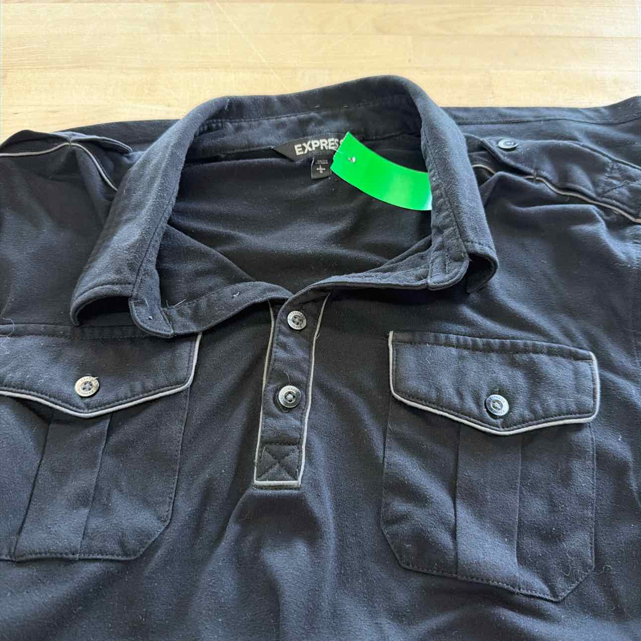 Express Size L Black Preloved MENS Polo