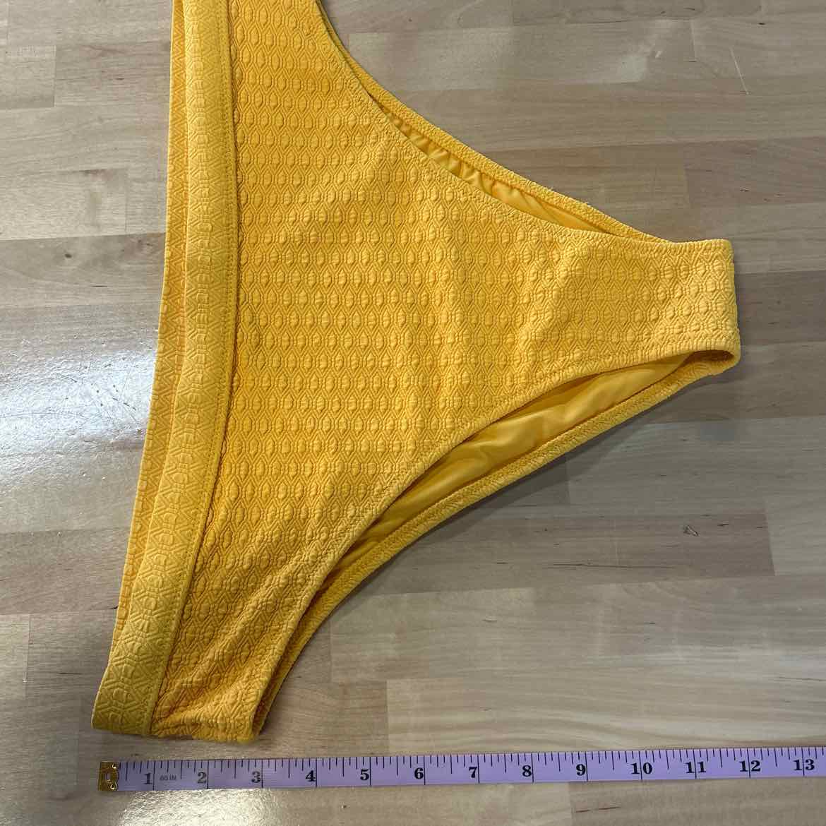 Roxy Size XL Juniors' Haleiwa Banded High-Waist Bikini Bottoms - Yellow