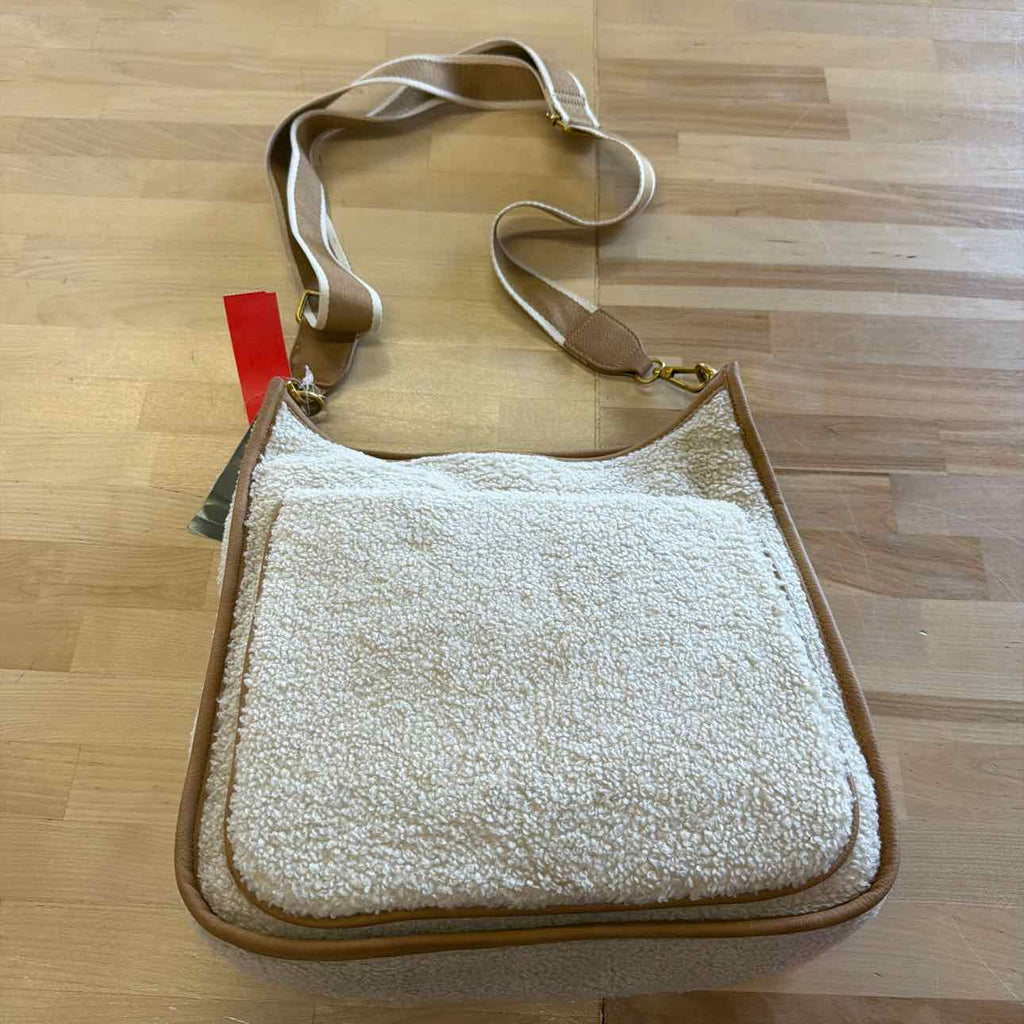 Style & Co Whipstitch Medium Crossbody - Sherpa