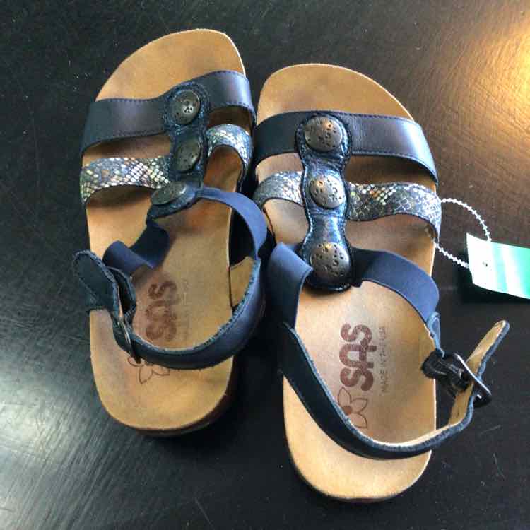 SAS Size 6.5 Navy Sandals