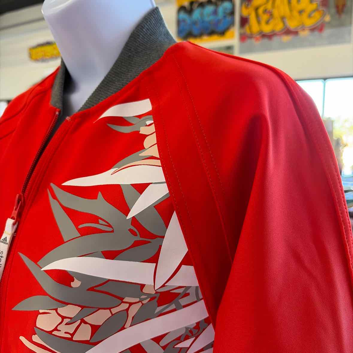 Adidas Size S Red Preloved Jacket