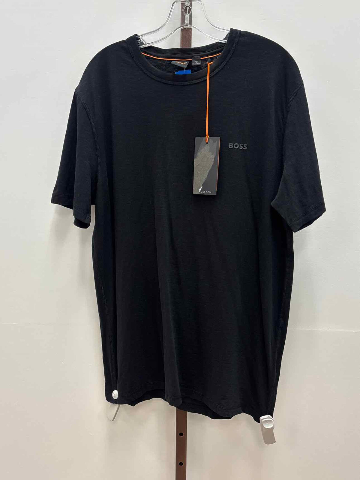 BOSS Size L Slub-cotton T-shirt with Logo Detail