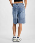 TINSELTOWN Women Size 28 Blue New Shorts High-Rise Baggy Denim Jorts