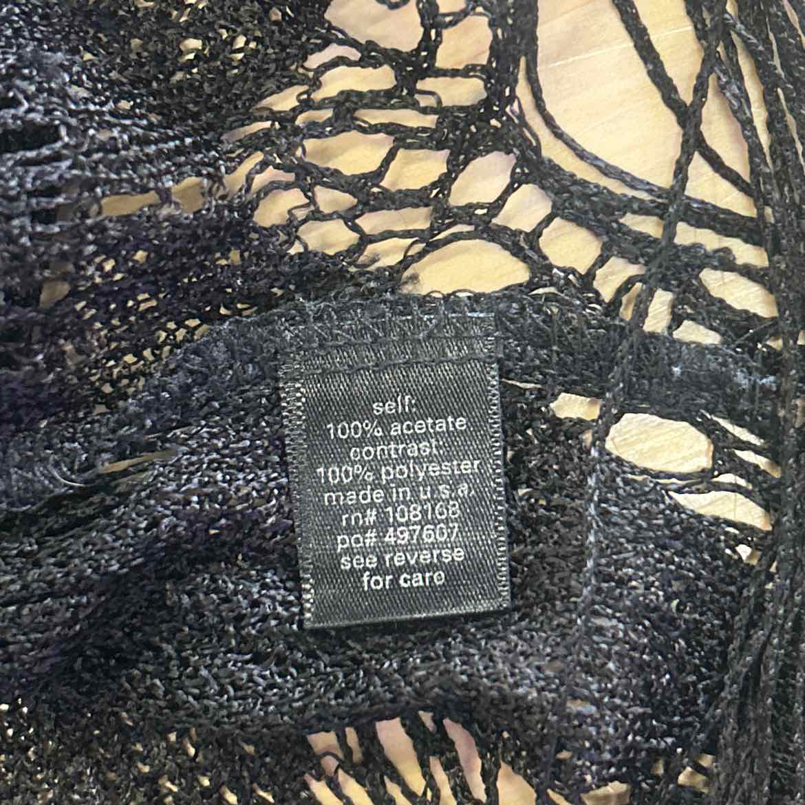 Full Tilt Size M Black Mesh Preloved Coverup